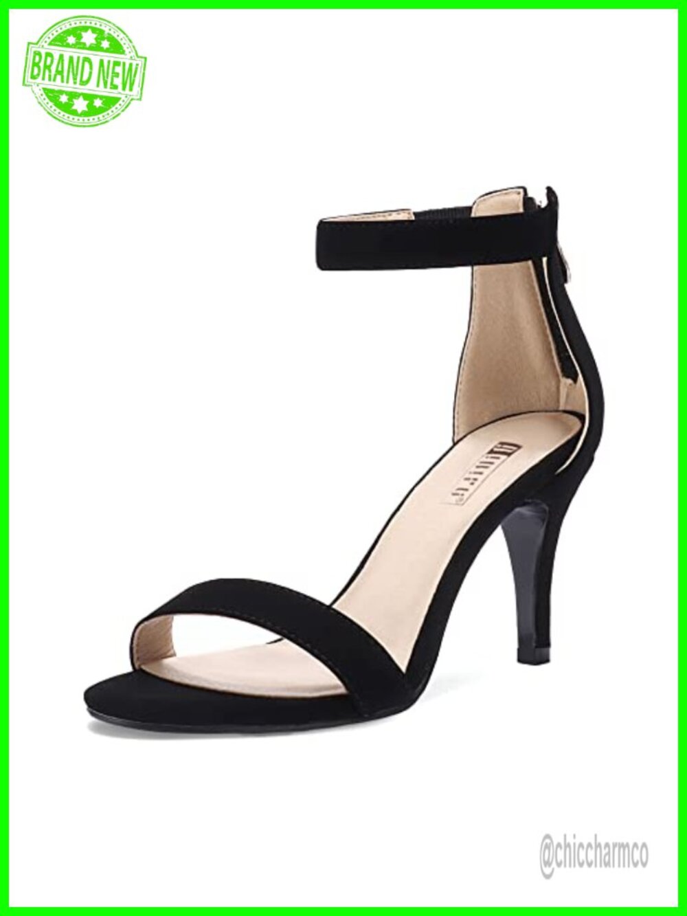 3" Kitten Heels Open Toe Ankle Strap Heeled Sandals for Wedding Bride Evening
